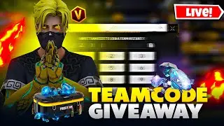 FREE FIRE LIVE CUSTOM ROOM GIVEAWAY FF LIVE TEAM CODE GIVEAWAY|