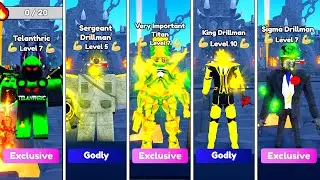 TELANTHRIC vs SERGEANT vs VERY IMPORTANT vs KING vs SIGMA DRILLMAN🔥😱 | Toilet Tower Defense