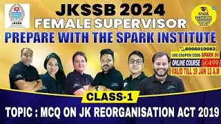 MCQS ON J&K REORGANISATION ACT 2019 Female Supervisor JKSSB
