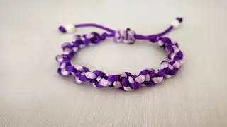 How to make a friendship bracelet with two colors connected?/ diy