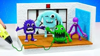 Making New Bosses Garten of Banban 3 Long Joe, Stinky Joel, Hunter Tim 3D Pen Miniature