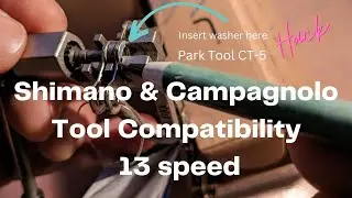 Campagnolo & Shimano cross tool compatibility including Ekar 13 speed.