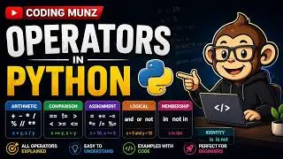 Operators in Python 🔥 Explained for Beginners | All Types of Operators