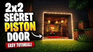 How to Build a 2x2 Secret Piston Door in Minecraft