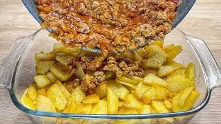 Just pour the minced meat over the potatoes❗The result is incredibly delicious!