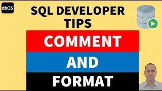 comment and format in SQL Developer| commenting in SQL Developer