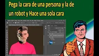 Une la cara de una persona y la de un robot y crea una sola cara - Tirado