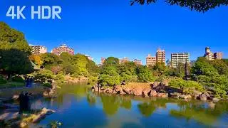 Autumn Colors Walking Tour in Kiyosumi Gardens Tokyo | Japan | Google Maps and subtitles