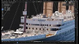 Titanic modeling process. Blender Time-Lapse