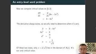 Optimization Using Calculus