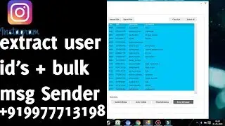 Auto Insta Sender 2025!! Bulk insta msg Sender!! scrap UID from insta +917509166854