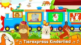 Zug Kinderlied - Tierexpress | Eisenbahn Lied für Kinder mit vielen lustigen Tieren