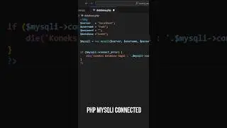 PHP MySQLI database connected #php #mysql #connection #database