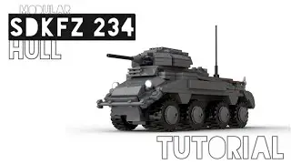 WW2 Lego SdKfz 234 Modular Model building tutorial/Instructions Part 1/5 The Hull
