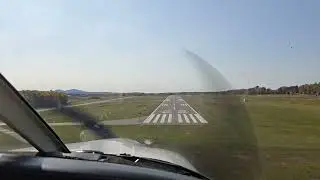 Landing at Bar Harbor Airport (KBHB), Runway 22: October 19, 2023