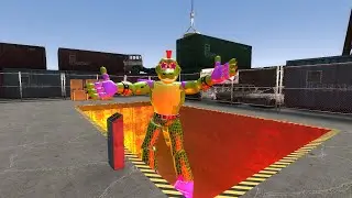 GLAMROCK MONTY turned TO STONE and got into the SHREDDER!!! Garry's mod funny