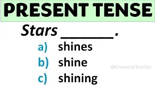 GRAMMAR TEST. PRESENT TENSE. English Quiz. Grammar Quiz. Grammar Questions
