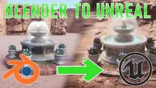 [7/7] Blender to Unreal Engine 5 - The Fountain - Light and environment