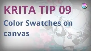 Krita tip 09. Color Swatches on canvas