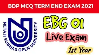 NSOU BDP EXAM LIVE ANSWERS 2021| EBG -01 | FIRST YEAR