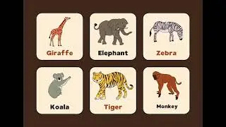 Animals Flashcard | Learn the names of 30 animals in English in one minute