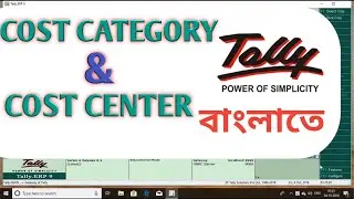 Cost category and cost center in tally erp9