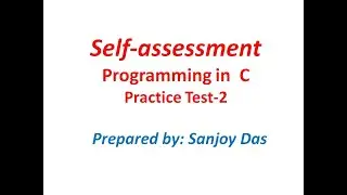 Programming in C: Practice Test-2