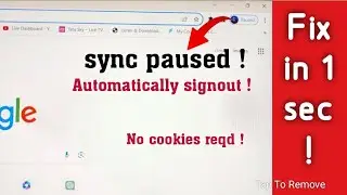 How to Fix chrome sync paused google account automatically sign out permanent solution