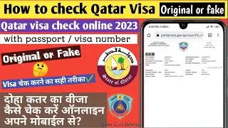Qatar Visa Check by Passport Number | how to check qatar visa