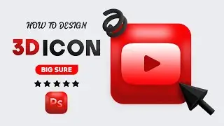 How to Design 3D Icon in Photoshop | Photoshop Tutorial