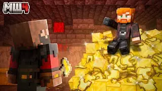 I Stole ALL the GOLD from the ̶M̶o̶d̶d̶i̶Cha̶a̶t̶a̶ Piglins on MineShield 4