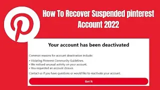 How To Recover Suspended Pinterest Account 2022
