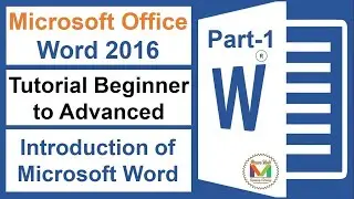 MS Word 2016 full course for beginners | part 1 | complete guidelines | Basics of MS word 2016