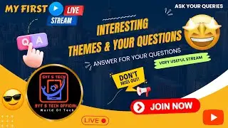 First Live Stream⚡:- Amazing Themes Discussion, Answers to Your Queries and More..