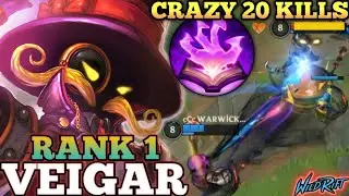 VEIGAR ONE SHOT ULT DELETE! NO MERCY MVP PLAY - TOP 1 GLOBAL VEIGAR BY cCc WARWICK cCc - WILD RIFT