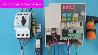 Automatic starting of an electric motor with 3G3MV speed controller
