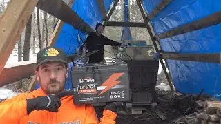 LiTime Battery unboxing and setup | Off-grid battery upgrade in my maple syrup camp