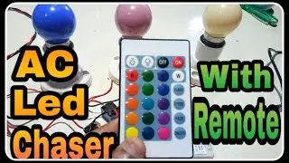 How To Make Ac Led Chaser ! Remote Control Led Chaser By Creative Projects
