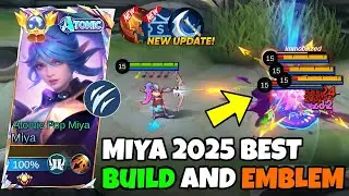 BEST RECOMMENDED MIYA BUILD AND EMBLEM 2025! NEW UPDATE!!!🔥 - mobile legends 