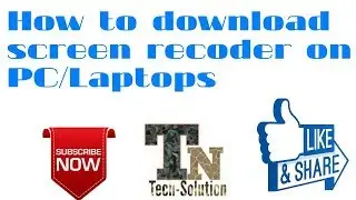Best free laptop/pc screen recorder 2017  video editing by techno naren