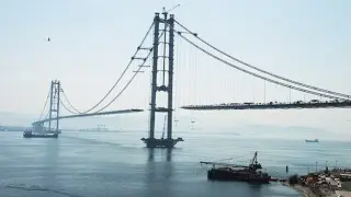 İzmit Körfez Geçiş Köprüsü'nde sona yaklaşıldı