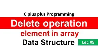How to delete element in array cpp data structure sindhi