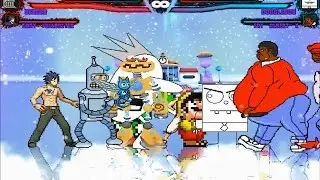 Mugen : Bender and co Vs Doodlebob and co (Request)