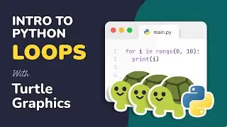 Gentle Intro to Python Loops with Turtle Graphics