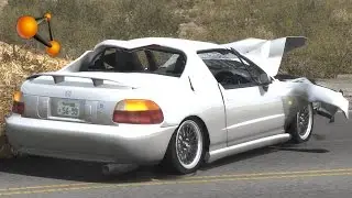 BeamNG.Drive Mod : Honda CR-X del Sol SiR  (Crash test)
