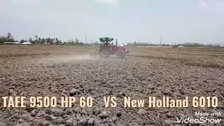 Demostration of Massey ferguson 9500 smart tractor and New Holland 6010 at Moirang, Manipur.