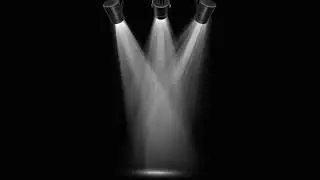 Black screen background Decorated by spotlight and Dj light. Using for free.