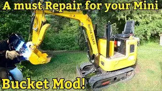 Chinese mini Excavator Bucket repair #rippa #miniexcavator #metalfab