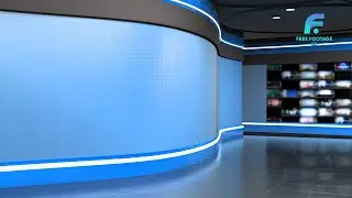 Virtual Studio Set | 4K Footage