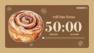 50/10 pomodoro | 3-hour cinnamon roll | autumn chill lofi study with me